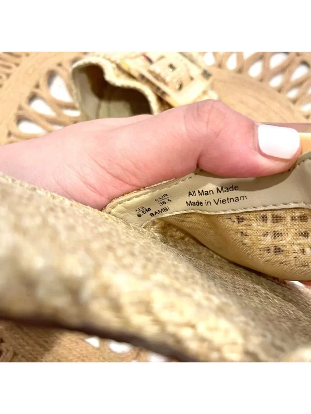 Sam Edelman Bambi Raffia Buckle Slide Sandal Tan Buttercup Size 6.5